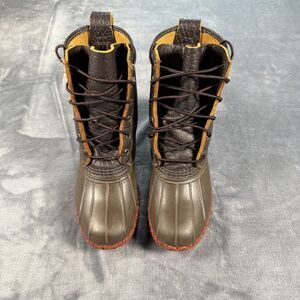 L.L. Bean Women's Bison 8” Bean Boots Dark Brown/Brick Red Size 8